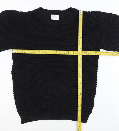 Womens UK Size XS VILA Black Pullover Jumper