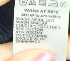 Marks and Spencer Men’s Blue L V-Neck Regular Fit Cotton Jumper