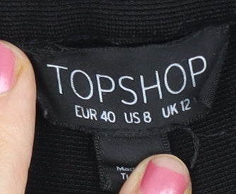 Topshop Women’s Black Slim Fit Stretch Skinny Leggings UK 12