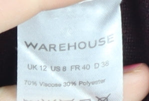 Womens UK Size 12 Warehouse Purple Pullover Jumper