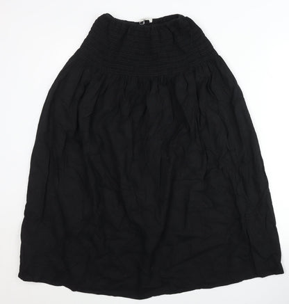 Marks and Spencer Women’s Black A-Line Linen Viscose Skirt Size 8