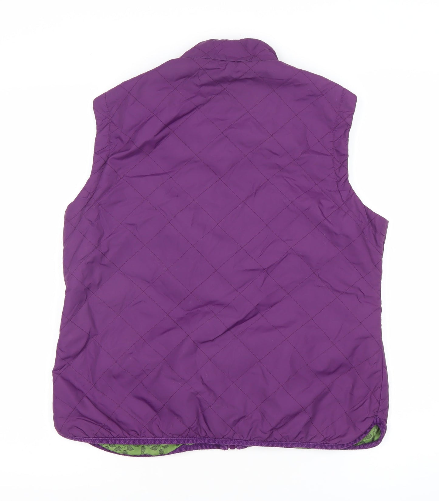 Avenue Women Purple Quilted Waistcoat Gilet M Medium Padded Jacket