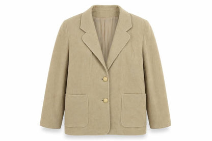 Choices Women’s Beige Wool Blend Blazer Jacket Size 14 Long Sleeve