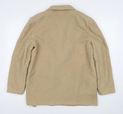 Choices Women’s Beige Wool Blend Blazer Jacket Size 14 Long Sleeve