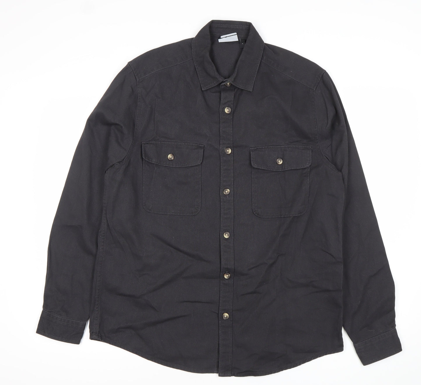 ASOS Men’s Black Cotton Basic Jacket M 40in Chest Casual Workwear