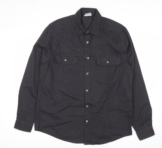 ASOS Men’s Black Cotton Basic Jacket M 40in Chest Casual Workwear