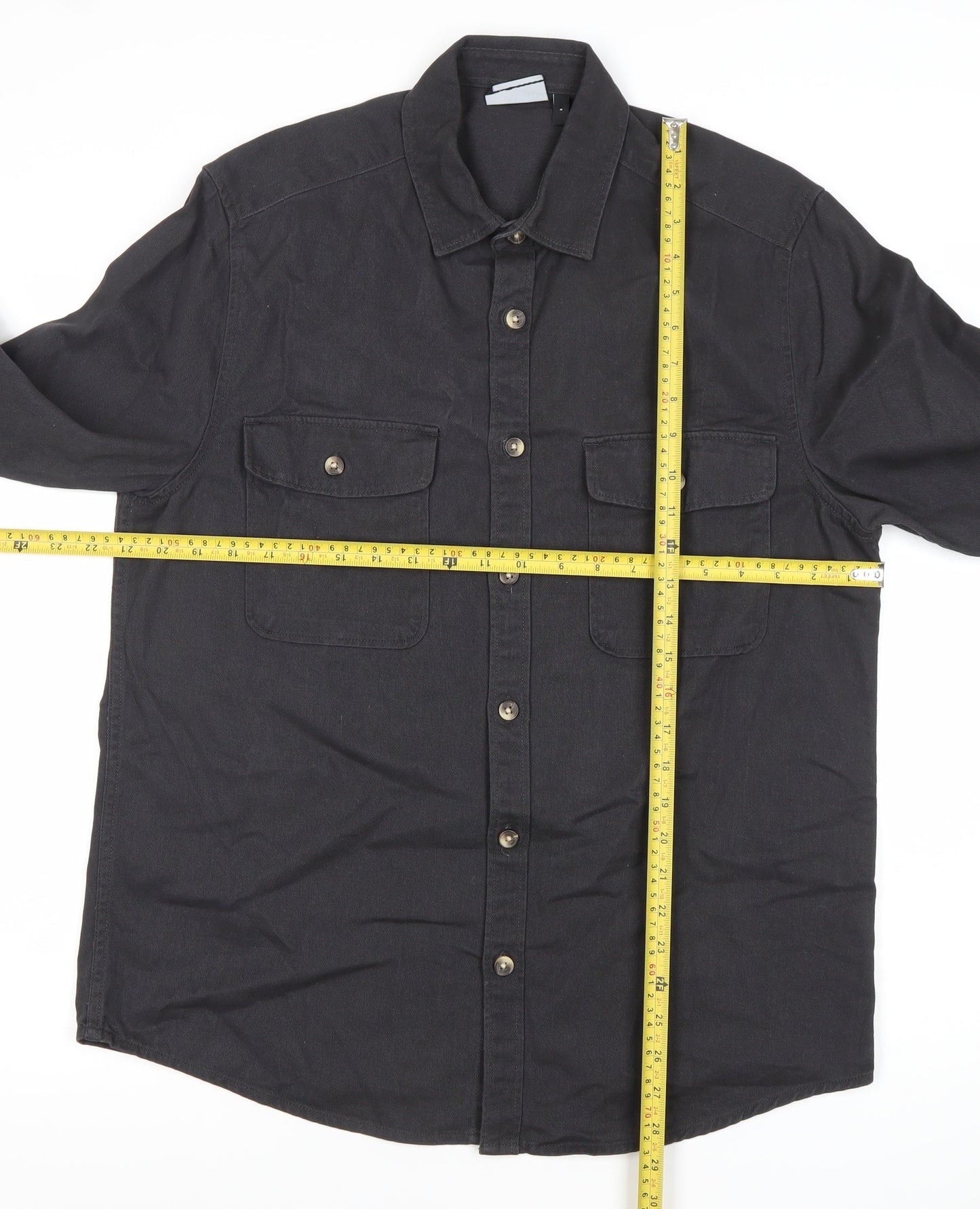 ASOS Men’s Black Cotton Basic Jacket M 40in Chest Casual Workwear