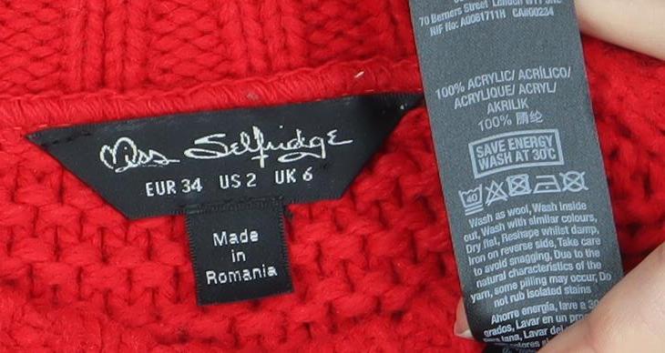 Casa Collection Womens Red Chunky Knit Acrylic Jumper Size 6