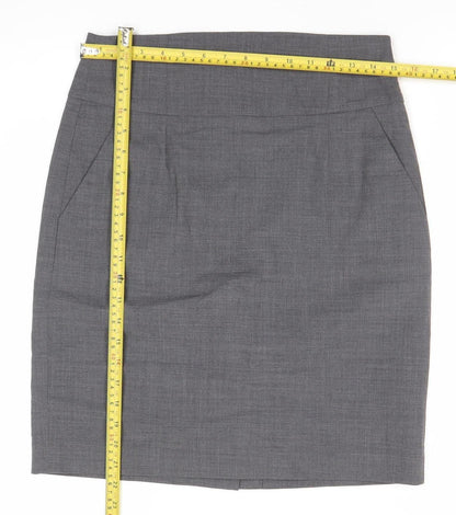Banana Republic Women’s Grey Wool Pencil Skirt Size 10 Workwear