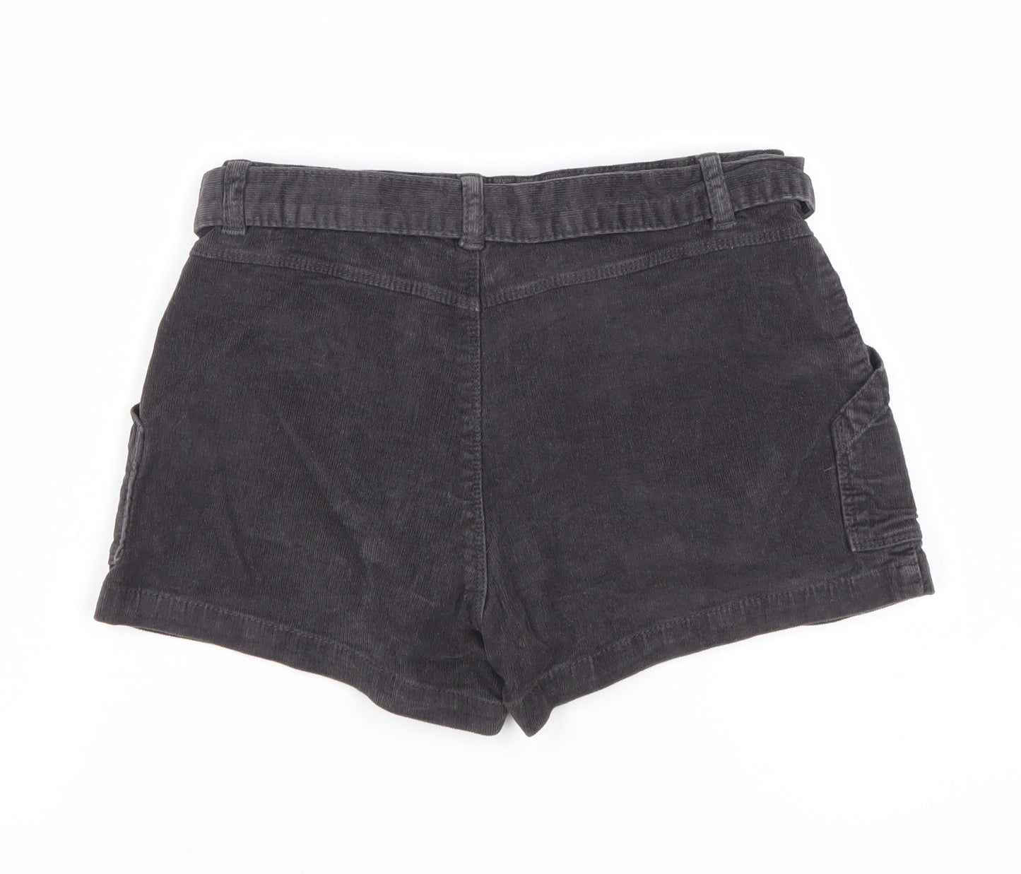 Zara Kids Girls Black Corduroy Paperbag Shorts Age 10 Years 140cm