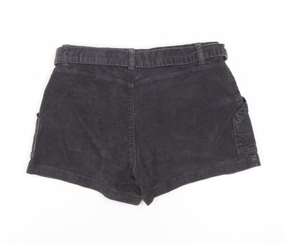 Zara Kids Girls Black Corduroy Paperbag Shorts Age 10 Years 140cm