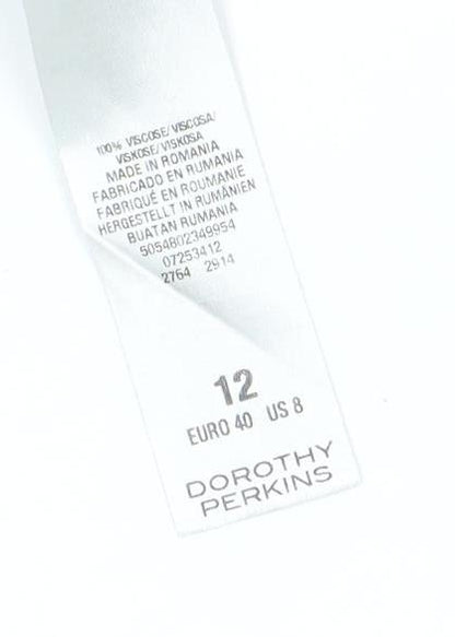 Dorothy Perkins Women’s Multicoloured Floral Midi Wrap Dress Size 12