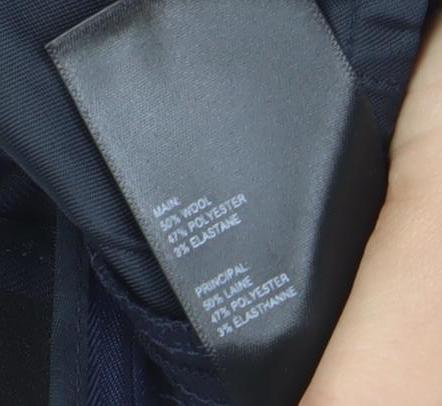 Whistles Womens Blue Wool Blend Tailored Slim Tapered Trousers Size 10