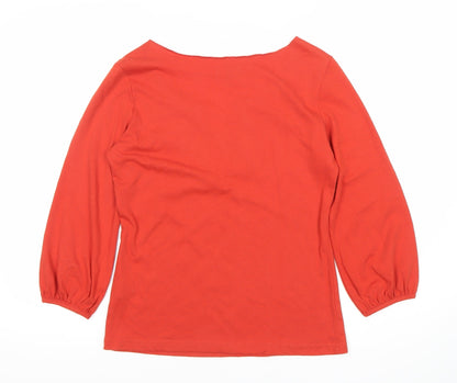 Marks and Spencer Per Una Women's Red Embroidered Tunic Blouse Size 10