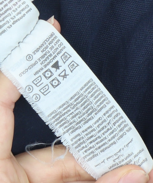 Jack & Jones Men’s Navy Blue Polo Shirt Size L Cotton Blend