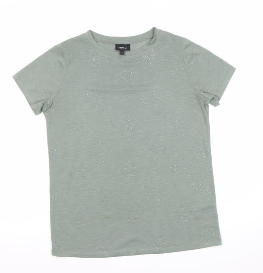 Womens UK Size 6 NEXT Green Basic T-Shirt