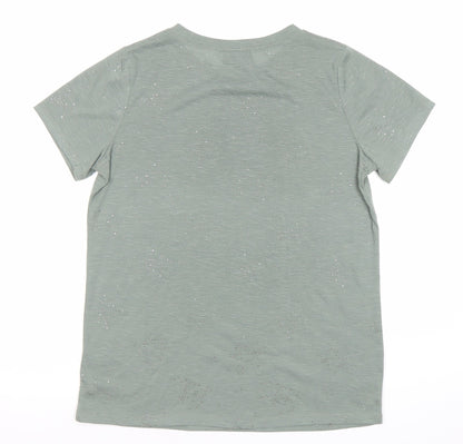 Womens UK Size 6 NEXT Green Basic T-Shirt