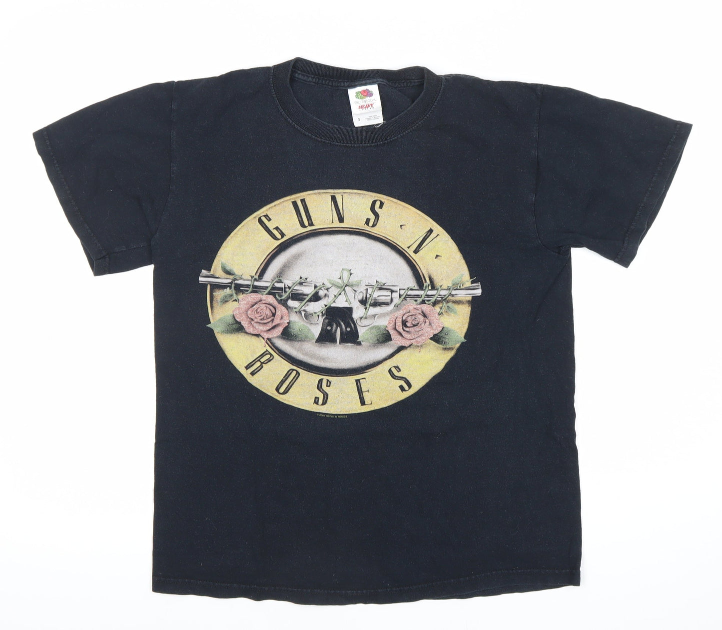 Mens UK Size S Fruit of the Loom Black  T-Shirt