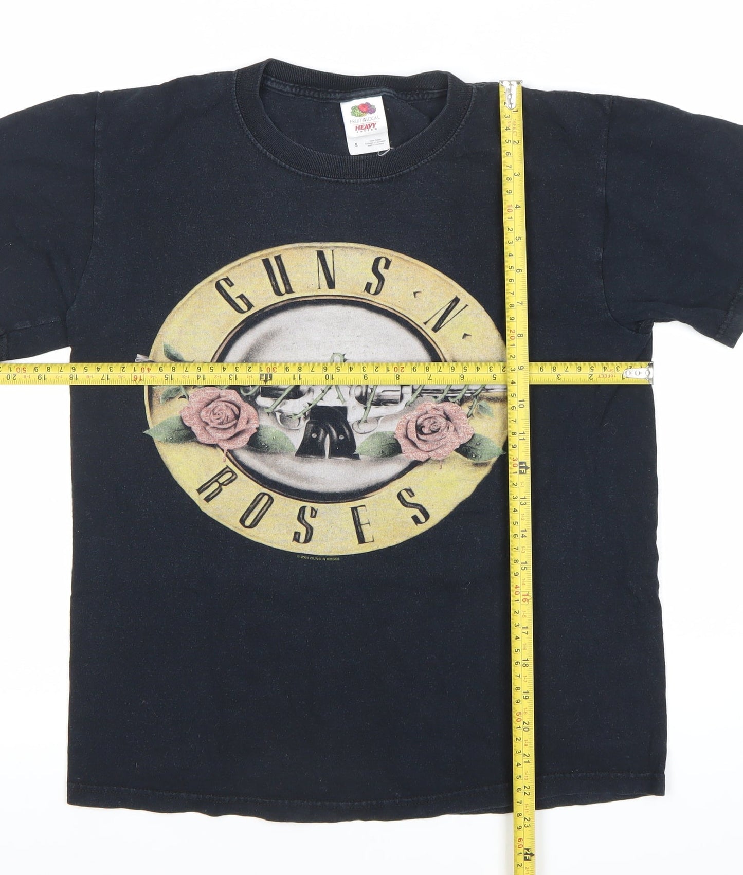 Mens UK Size S Fruit of the Loom Black  T-Shirt