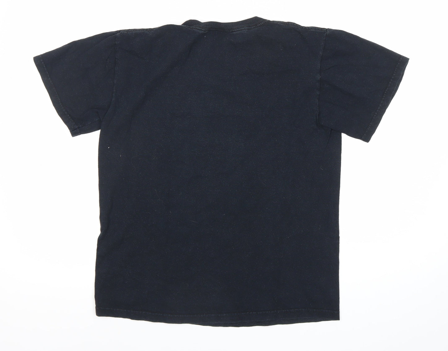 Mens UK Size S Fruit of the Loom Black  T-Shirt