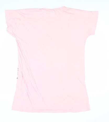 Disney Women Pink Minnie Mouse Nightshirt M Cotton Short Sleeve