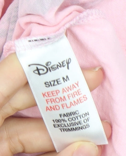 Disney Women Pink Minnie Mouse Nightshirt M Cotton Short Sleeve