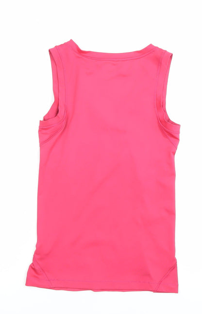 Reebok Women’s Pink Slim Fit V-Neck Tank Top S Activewear