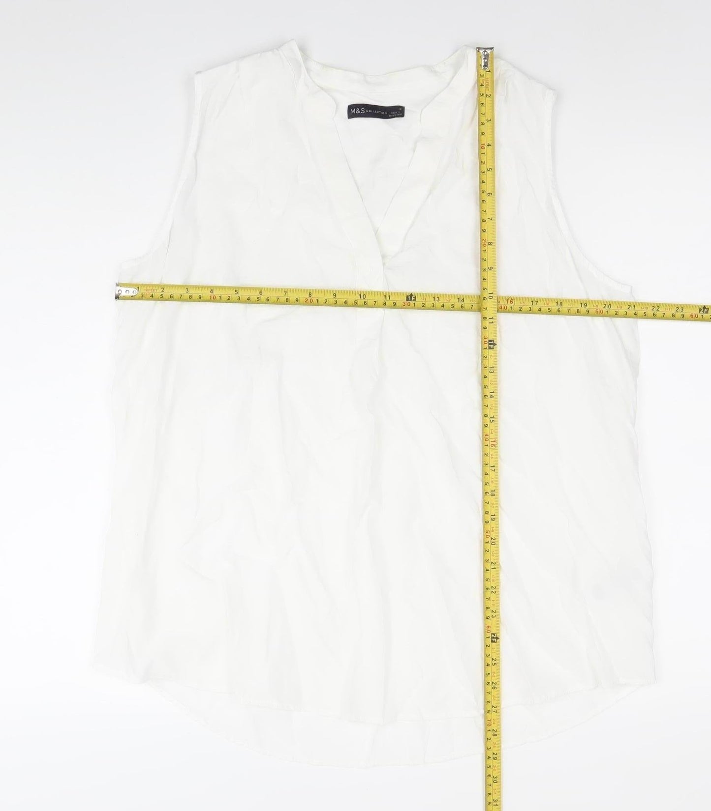Womens UK Size 18 Marks and Spencer White Basic Blouse