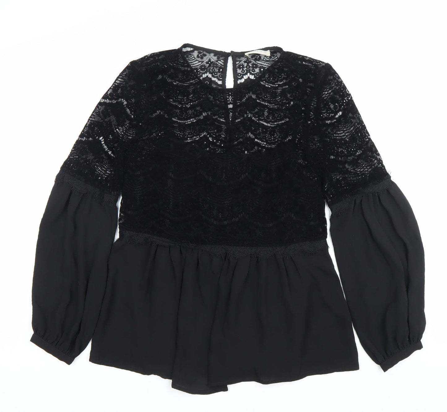 Womens UK Size 8 Marks and Spencer Black Tunic Blouse