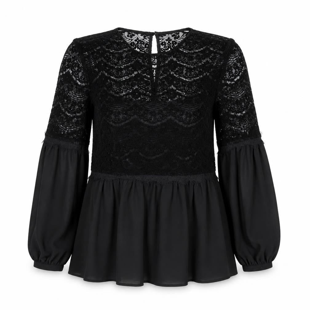 Womens UK Size 8 Marks and Spencer Black Tunic Blouse