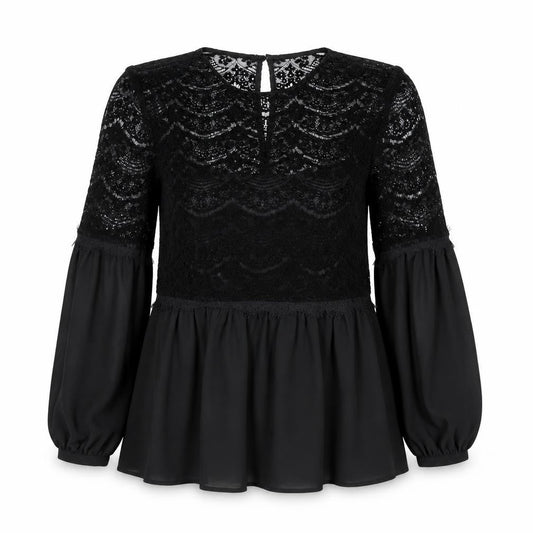 Womens UK Size 8 Marks and Spencer Black Tunic Blouse