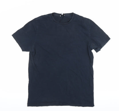 Reiss Men’s Black Cotton Crew Neck Short Sleeve T-Shirt M