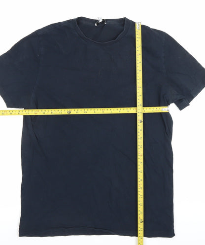 Reiss Men’s Black Cotton Crew Neck Short Sleeve T-Shirt M