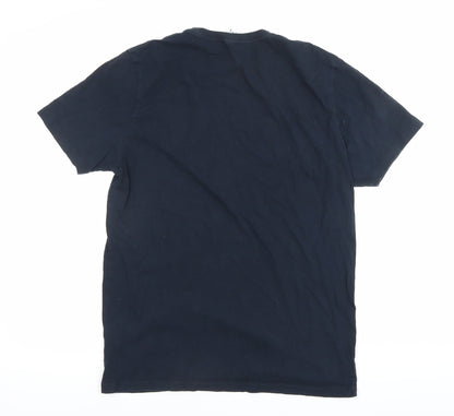 Reiss Men’s Black Cotton Crew Neck Short Sleeve T-Shirt M