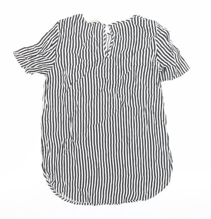 Womens UK Size 6 H&M Black Tunic Blouse