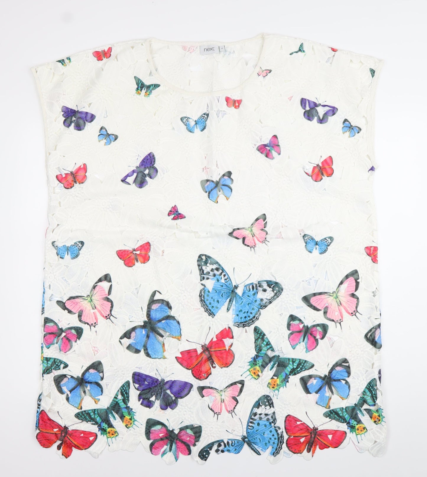 Next Womens Multicoloured Butterfly Shift Dress Size 20 Summer
