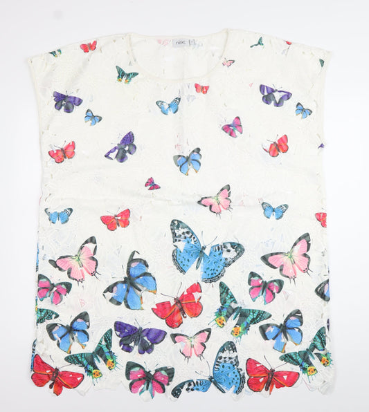 Next Womens Multicoloured Butterfly Shift Dress Size 20 Summer
