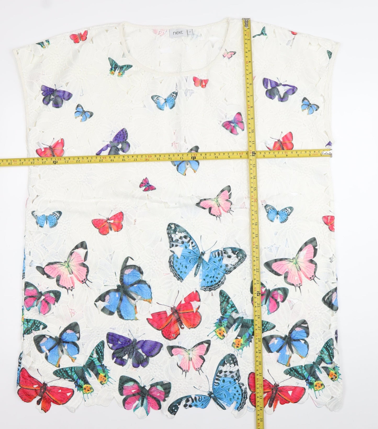 Next Womens Multicoloured Butterfly Shift Dress Size 20 Summer