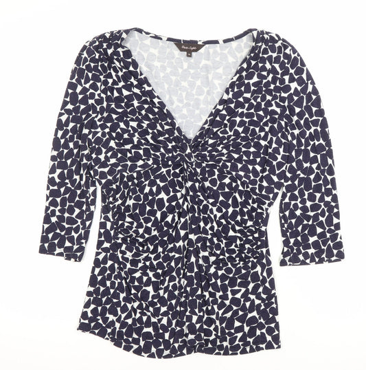 Womens UK Size 14 Phase Eight Blue Tunic Blouse