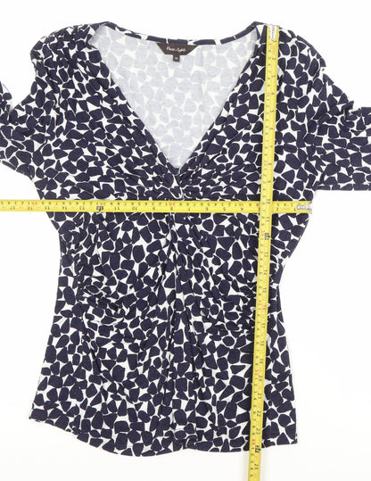 Womens UK Size 14 Phase Eight Blue Tunic Blouse