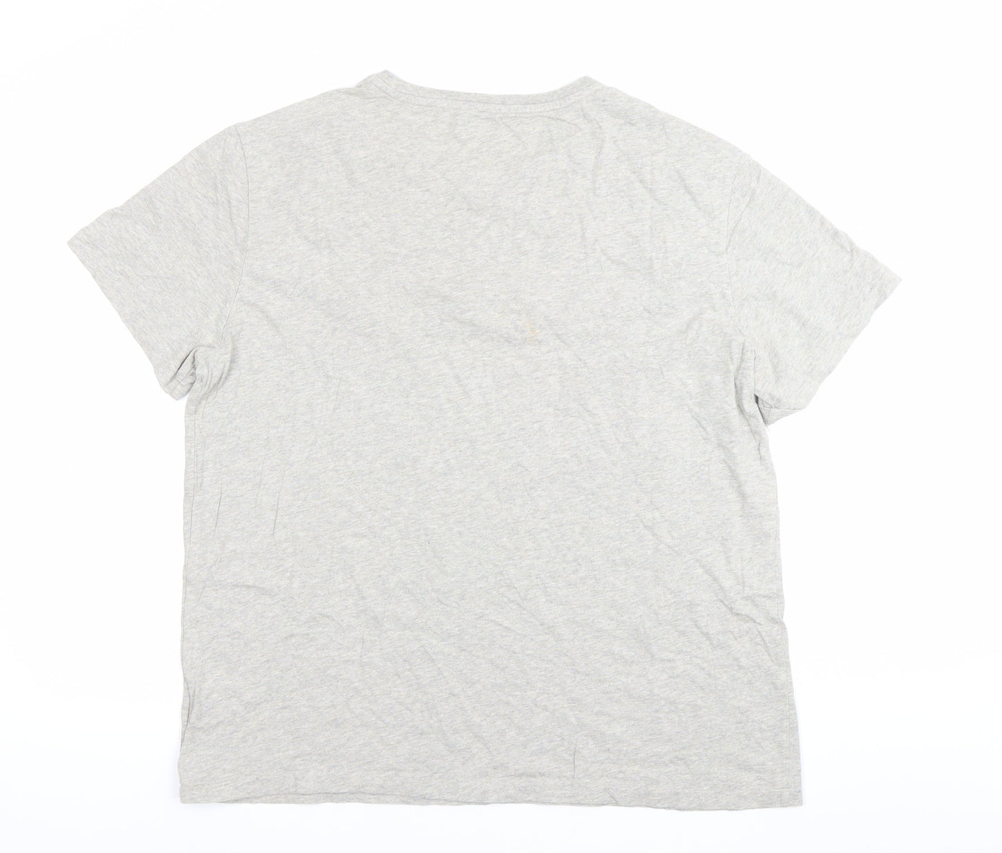 Ralph Lauren Men's Grey V-Neck Cotton T-Shirt Size L