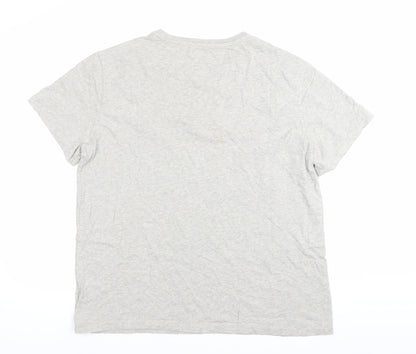 Ralph Lauren Men's Grey V-Neck Cotton T-Shirt Size L