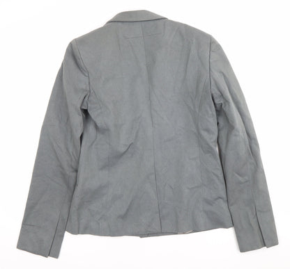 Calvin Klein Women’s Grey Wool Blazer Size 10 Tailored Work Jacket