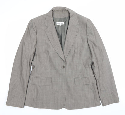 Gerard Darel Womens Grey Wool Workwear Suit Jacket Size 12