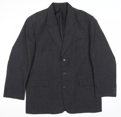 Modern Classics Men's Grey Wool Blend Blazer Jacket Size 42 Regular
