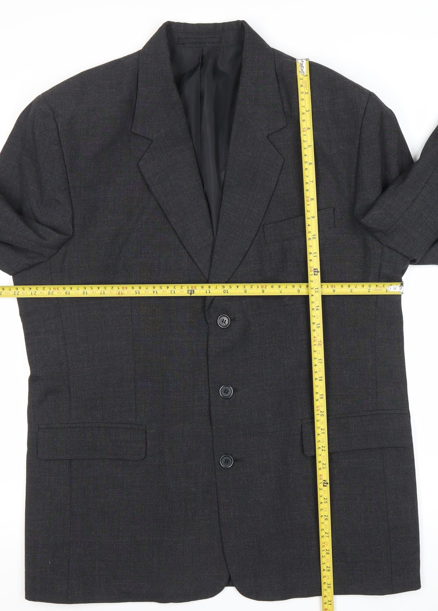 Modern Classics Men's Grey Wool Blend Blazer Jacket Size 42 Regular