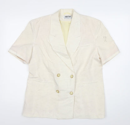 Simply French Women’s Ivory Double-Breasted Blazer UK 16