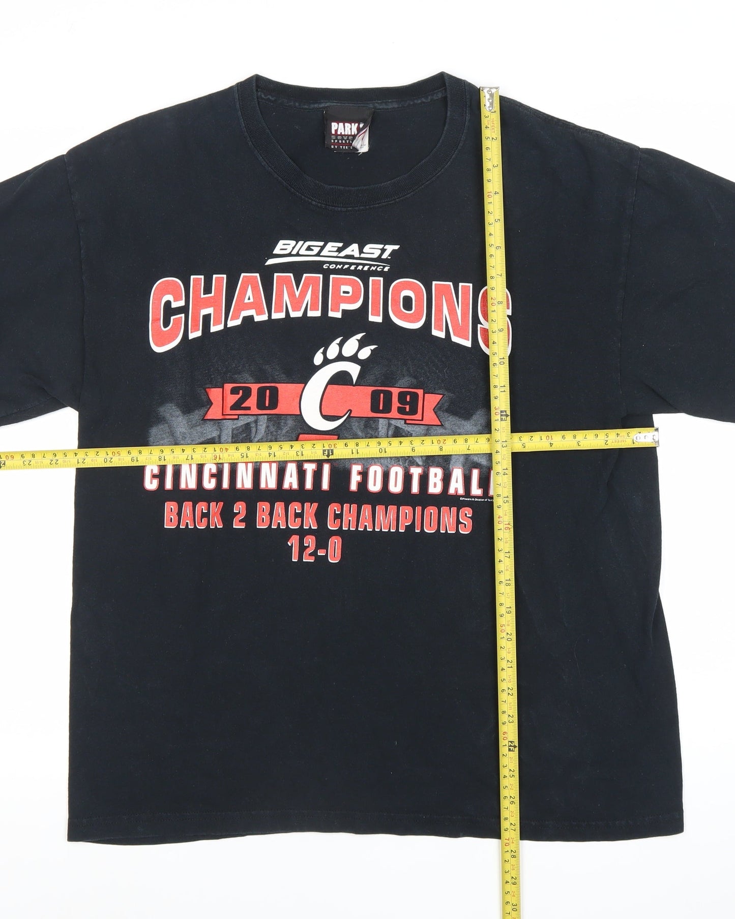 PARK 7 Men’s Black L Sports University Graphic T-Shirt 2009 Champions