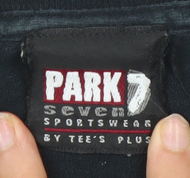 PARK 7 Men’s Black L Sports University Graphic T-Shirt 2009 Champions