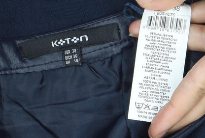Koton Women’s Blue Size 10 Pencil Skirt Knee Length Formal